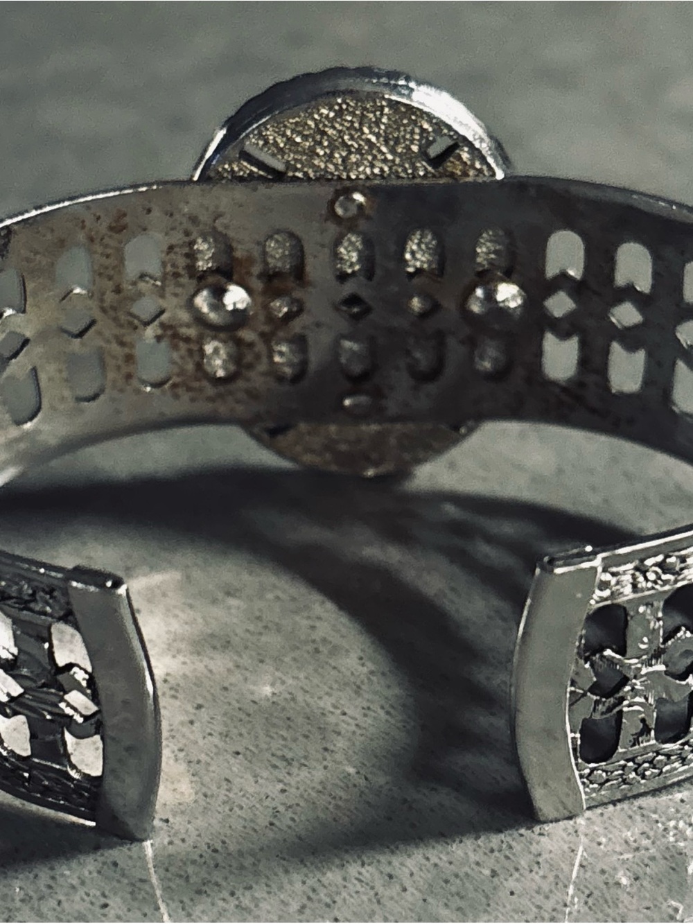 Turquoise Stone Sterling Silver Cuff Bracelet - Picture 4 of 5